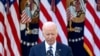 Tổng thống Hoa Kỳ Joe Biden phát biểu trước cả nước từ Vườn Hồng của Nhà Trắng ở Washington, DC, ngày 7 tháng 11 năm 2024, sau khi Donald Trump giành chiến thắng trong cuộc bầu cử tổng thống.